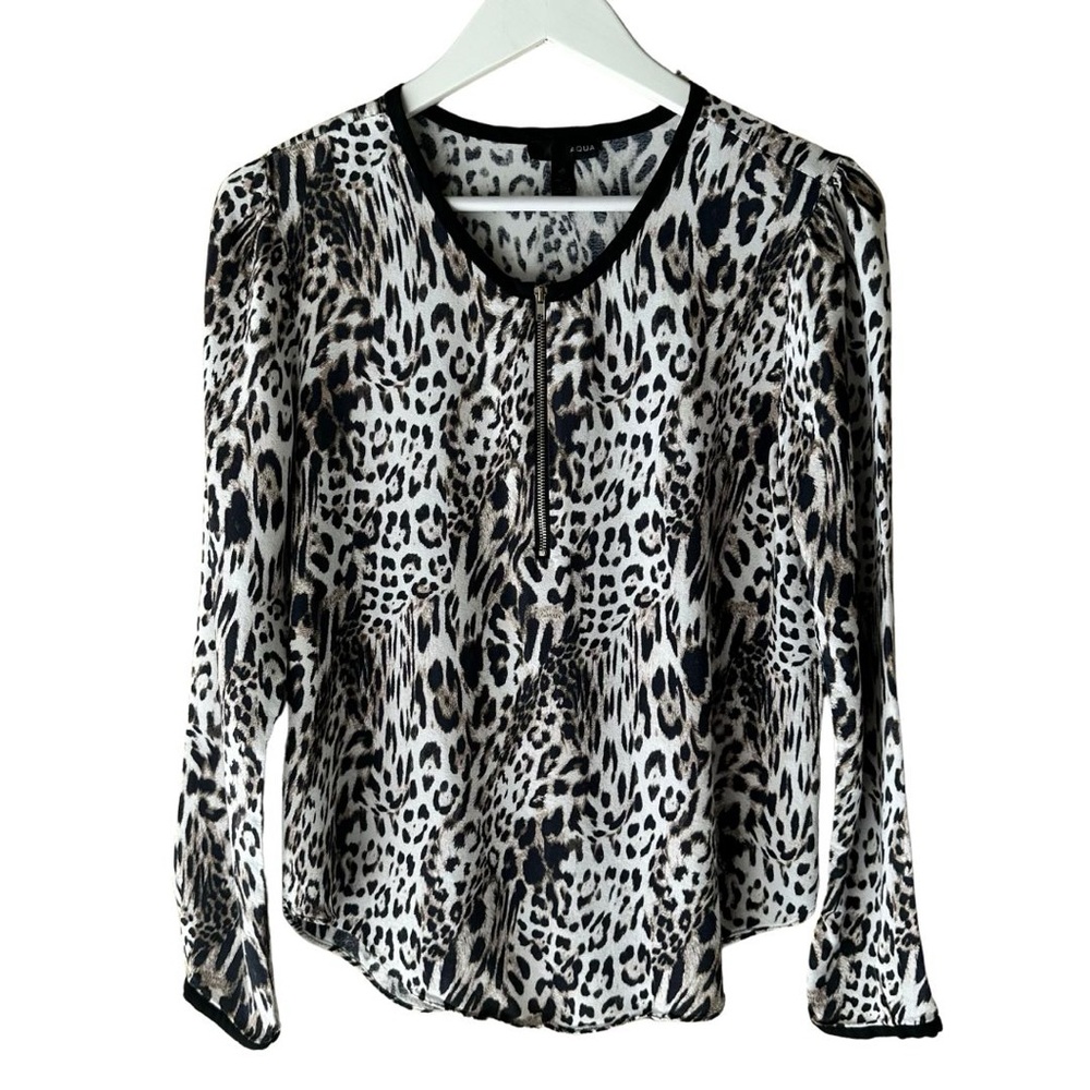 Leopard Print Long Sleeve Blouse